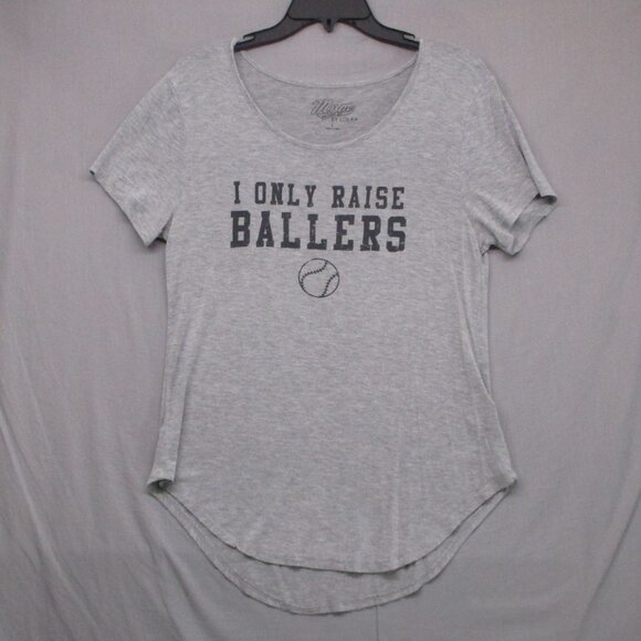 Tops - Mom On Game Day T-Shirt "I Only Raise Ballers" Gray Women Size | L